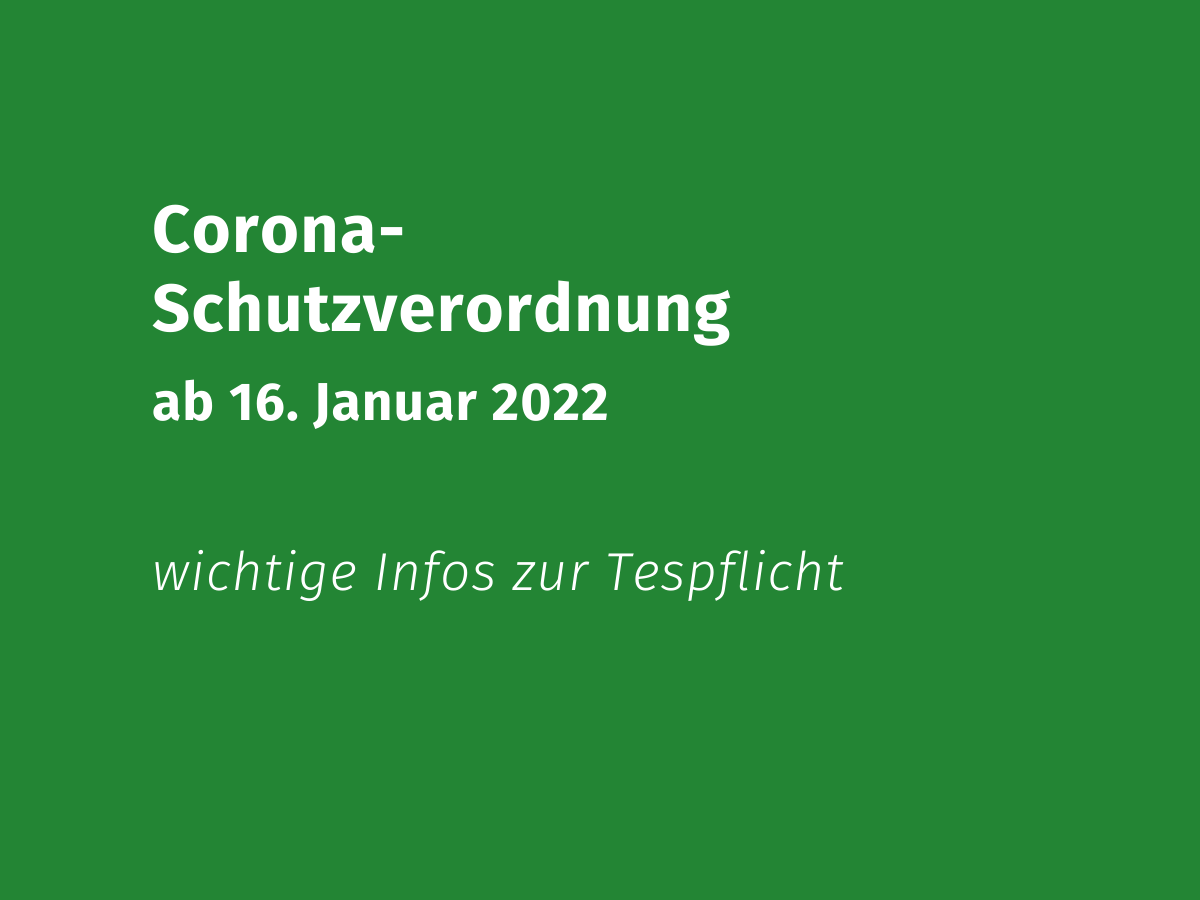 Corona-Schutzverordnung ab16.01.2022 VMB NRW Volksmusikerbund NRW Testpflicht
